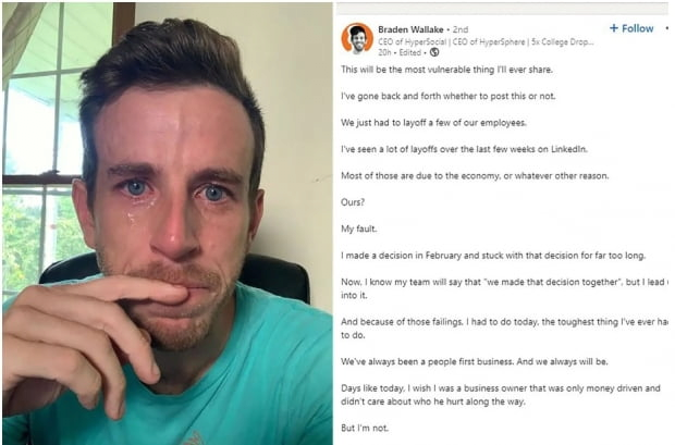 미국 ceo… 눈물의 셀카