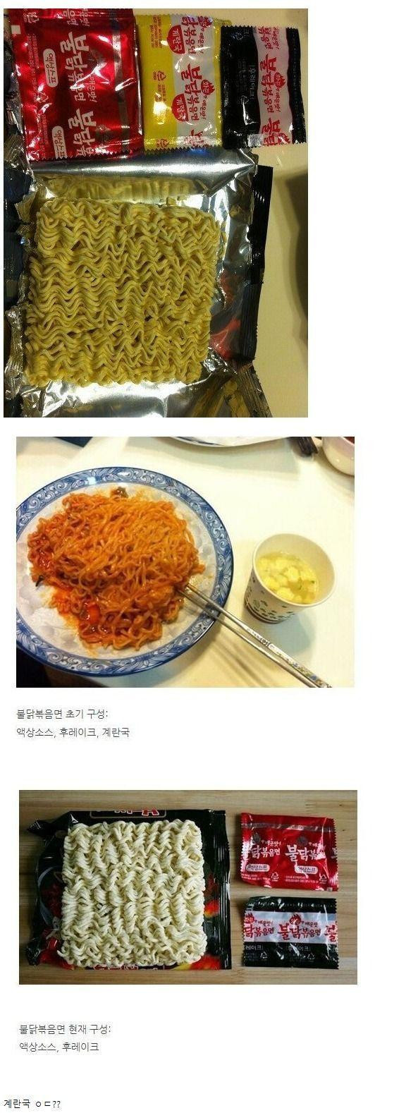 의외로 사람들이 모른다는 불닭볶음면 초기 구성