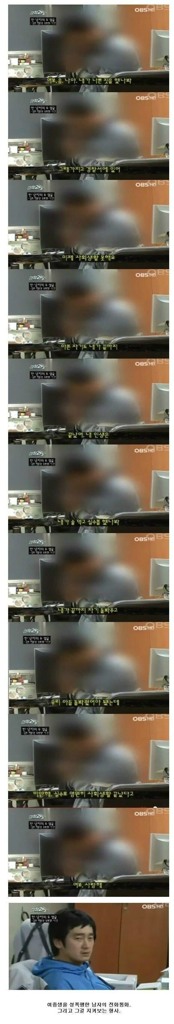 사회 생활이 끝나버린 남자의 아내와의 통화